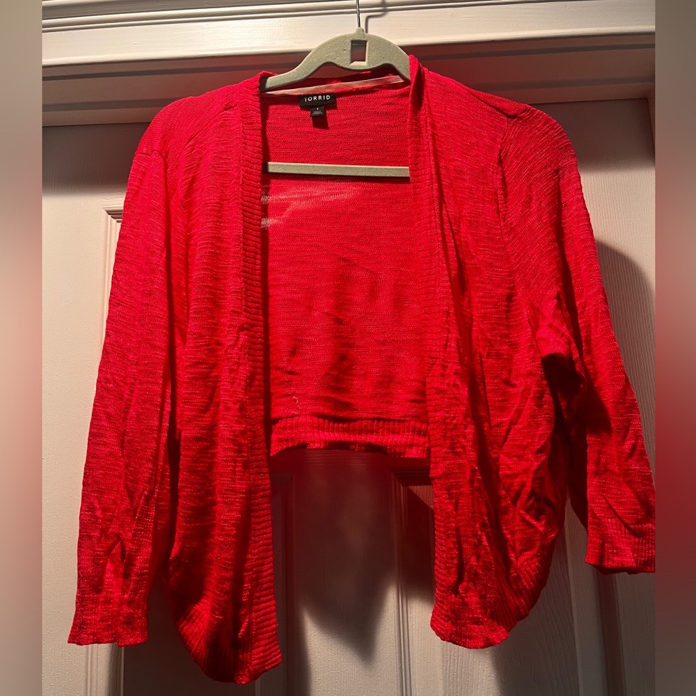 Torrid Women's Vibrant Red Cardigan